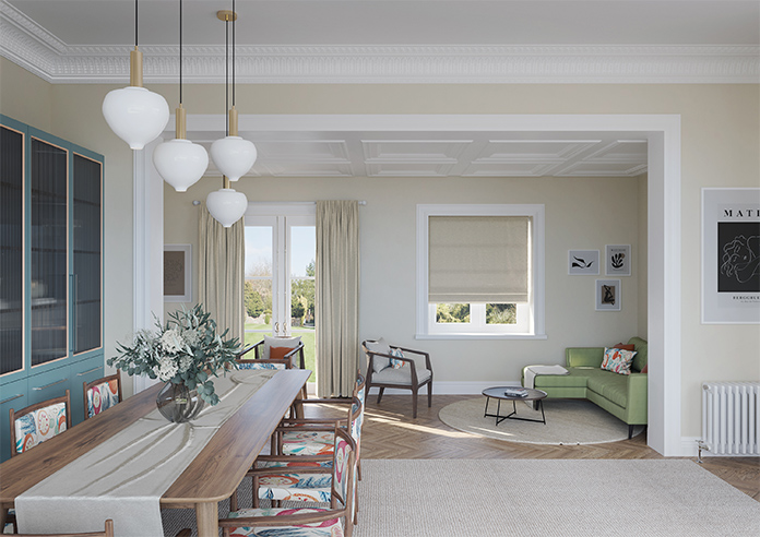 Bravo, Oatmeal - Roman Blind - Image 8